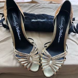 Beverly Feldman Gold Pumps